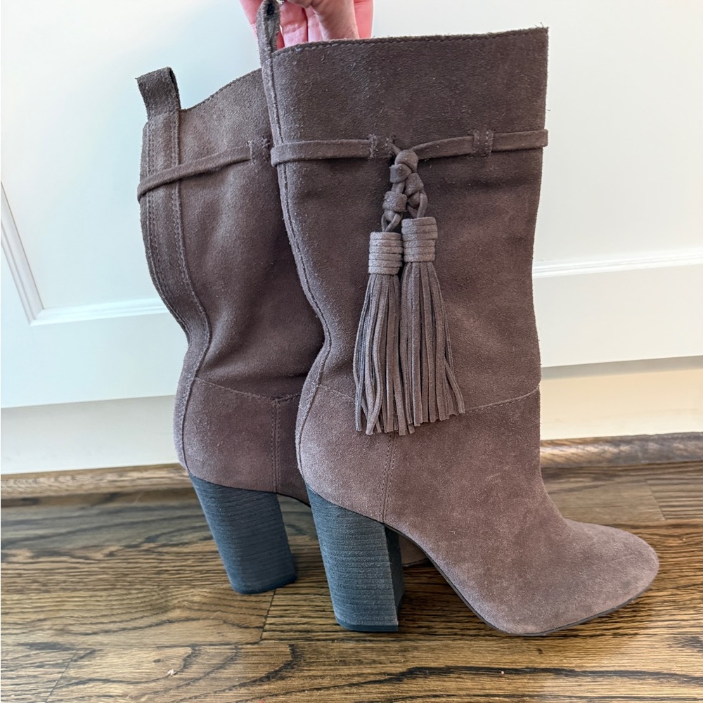Vince Camuto Brown Suede Heeled Boots